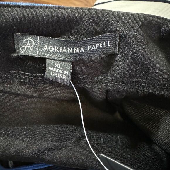 Adrianna Papell Pencil Skirt Multicolor Striped Viscose Lined Womens XL White - Picture 2 of 12